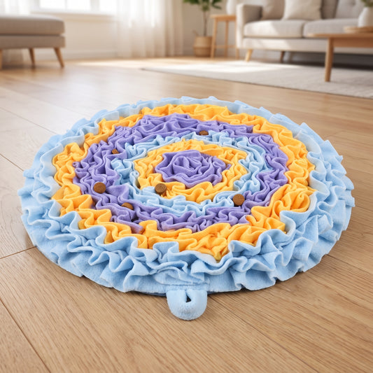 Tapis de Fouille pour Chien et Chiot, Tapis Anti Glouton Rond 35 cm