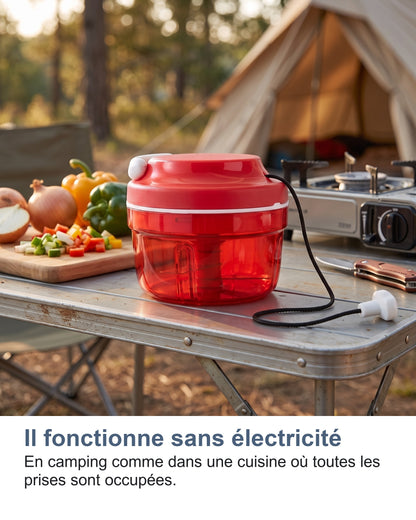 Il fonctionne sans électricité. En camping comme dans une cuisine où toutes les prises sont occupées.