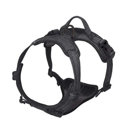 Harnais chien anti traction réglable, coloris noir