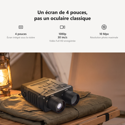 Un écran de 4 pouces, pas un œil collé contre l'oculaire