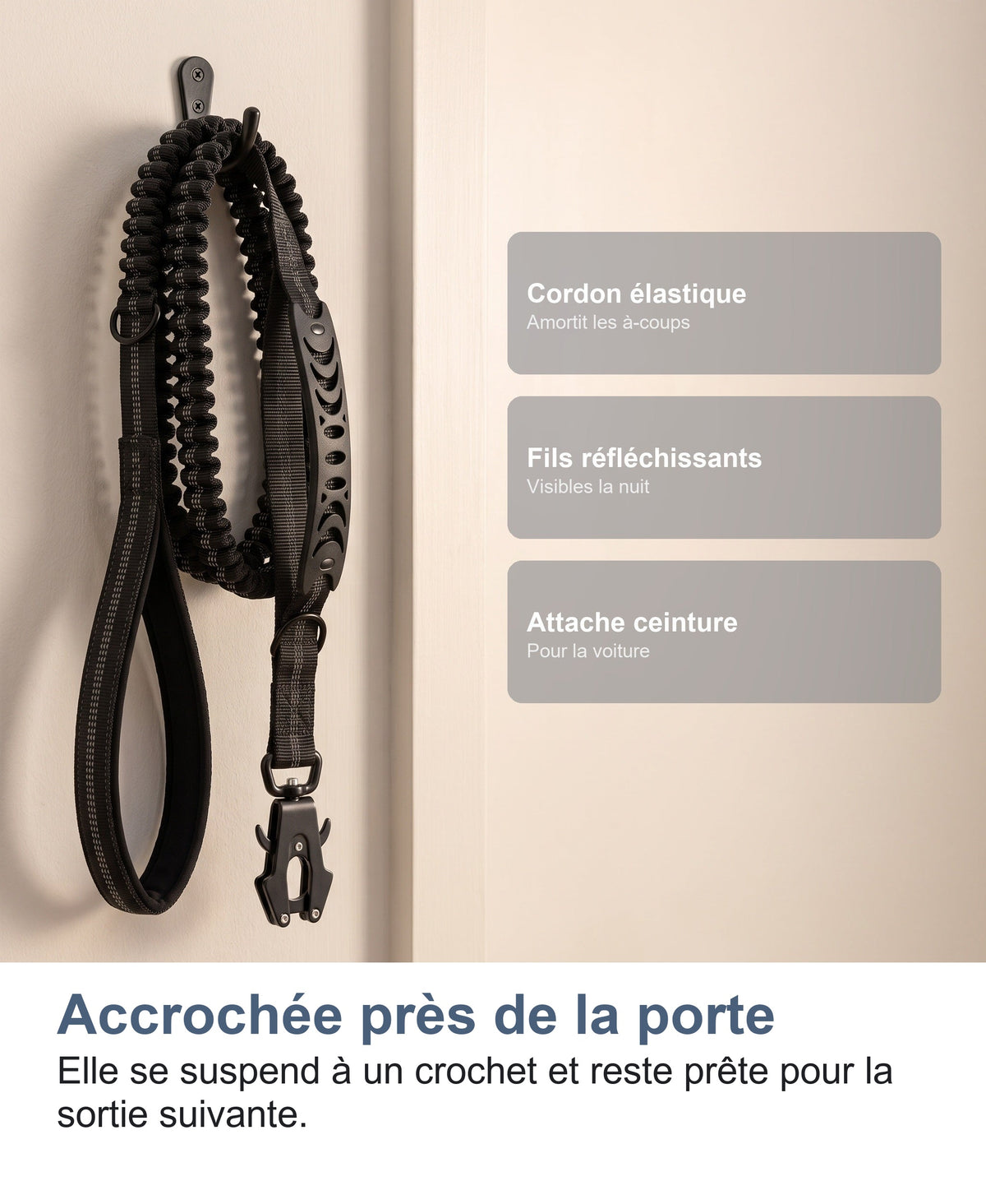 Accrochée près de la porte