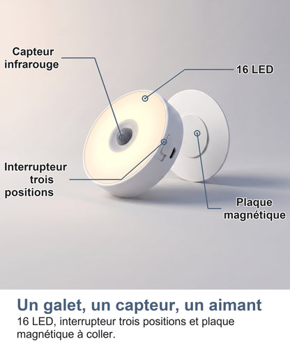 Un galet, un capteur, un aimant