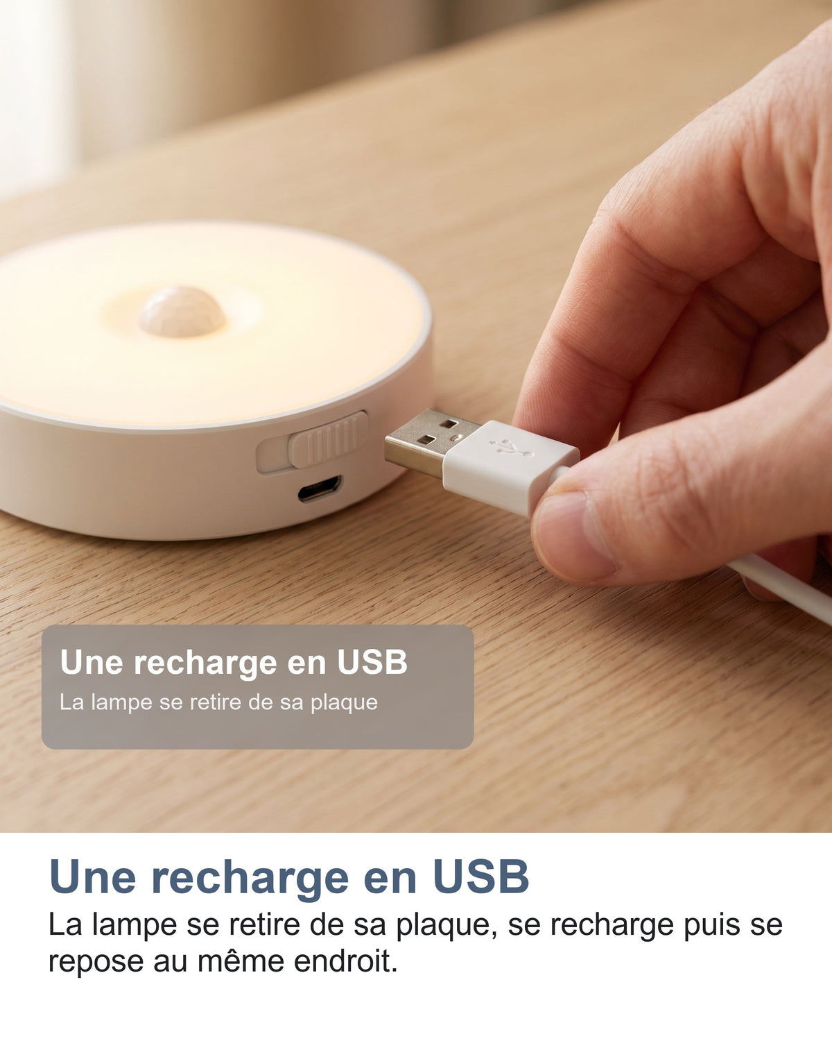 Une recharge en USB