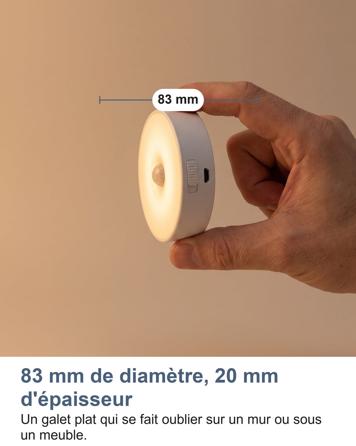 83 mm de diamètre, 20 mm d'épaisseur