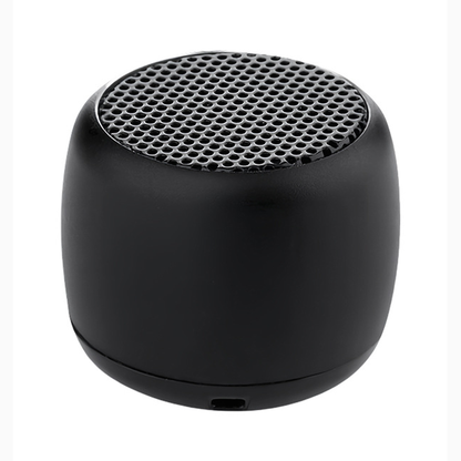 Mini enceinte Bluetooth métal, jumelage TWS et appels mains libres, coloris noir