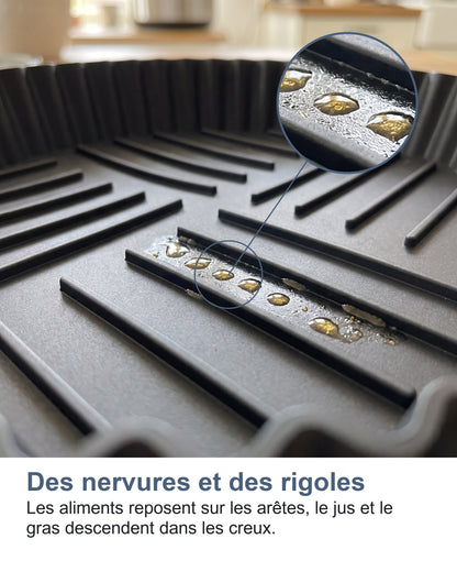 Gros plan sur les nervures du fond et le gras descendu dans une rigole