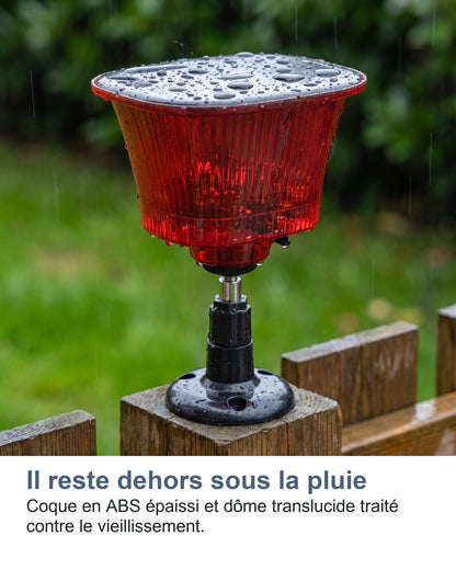Il reste dehors sous la pluie Coque en ABS épaissi et dôme translucide traité contre le vieillissement.