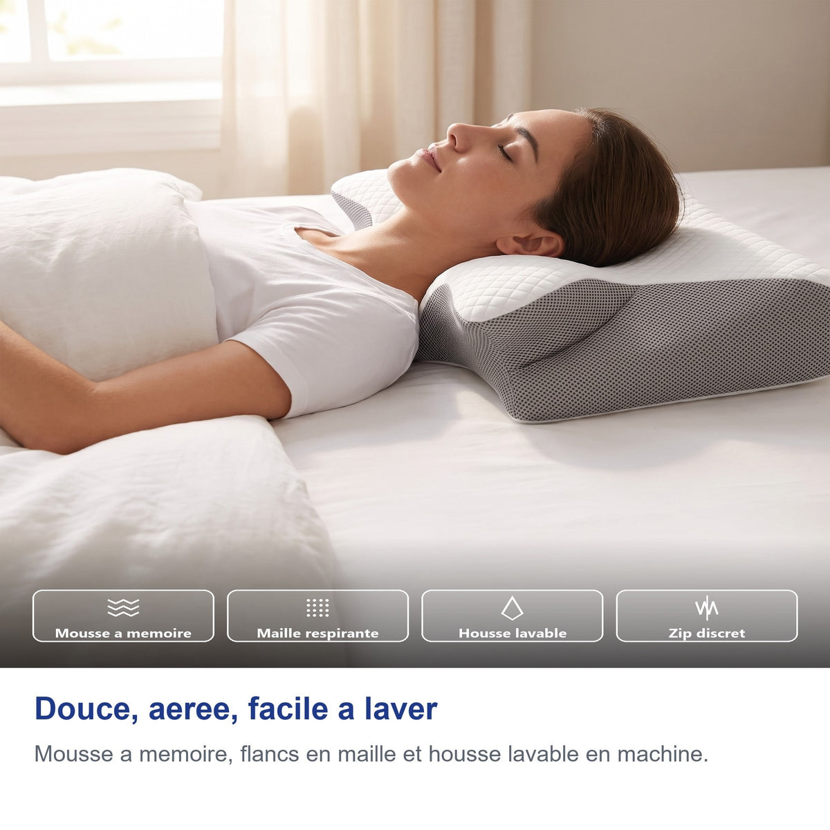 Douce, aeree, facile a laver