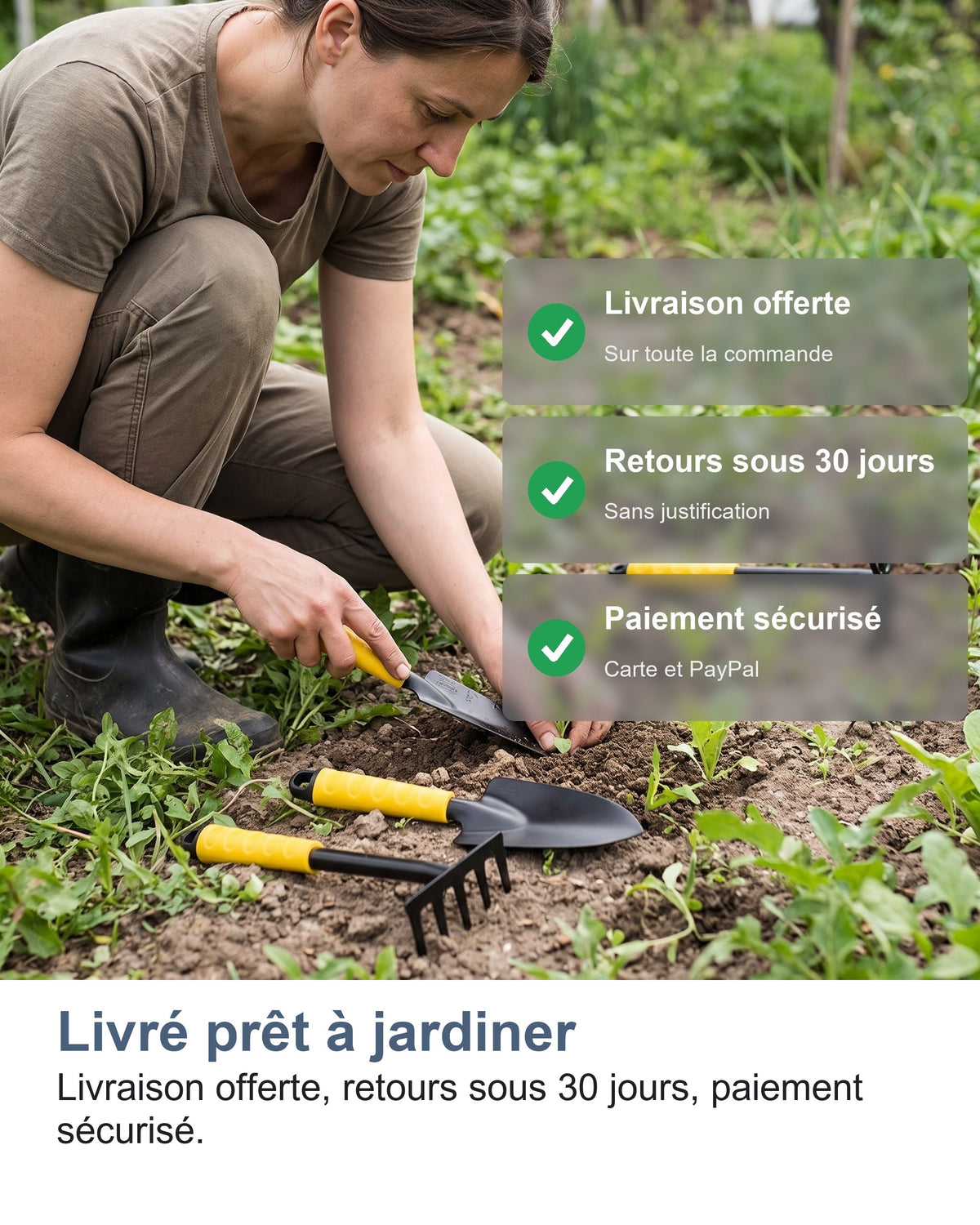 Livré prêt à jardiner Livraison offerte, retours sous 30 jours, paiement sécurisé.