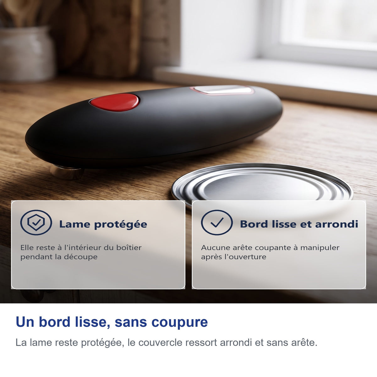 Un bord lisse, sans coupure