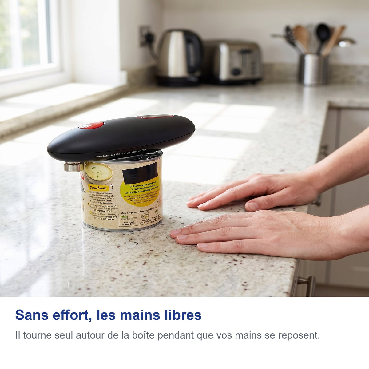 Sans effort, les mains libres