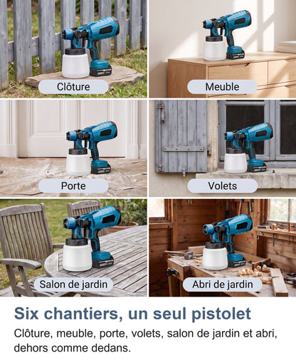 Six usages du pistolet à peinture, de la clôture au meuble en bois