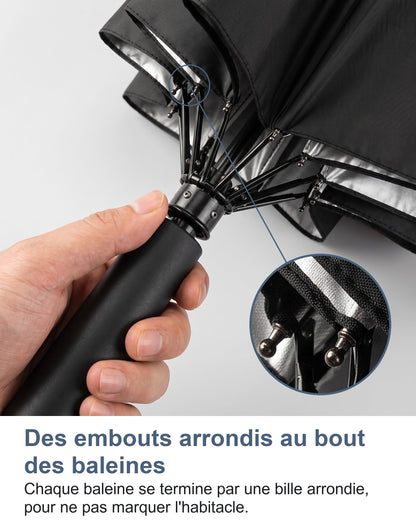 Des embouts arrondis au bout des baleines Chaque baleine se termine par une bille arrondie, pour ne pas marquer l'habitacle.