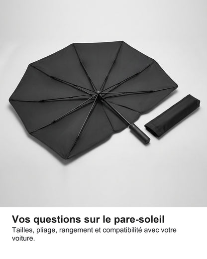 Vos questions sur le pare-soleil Tailles, pliage, rangement et compatibilité avec votre voiture.