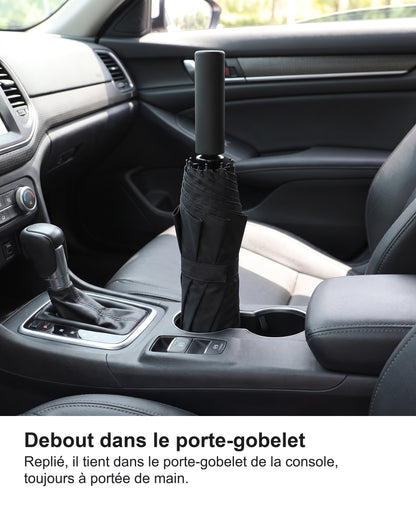 Debout dans le porte-gobelet Replié, il tient dans le porte-gobelet de la console, toujours à portée de main.