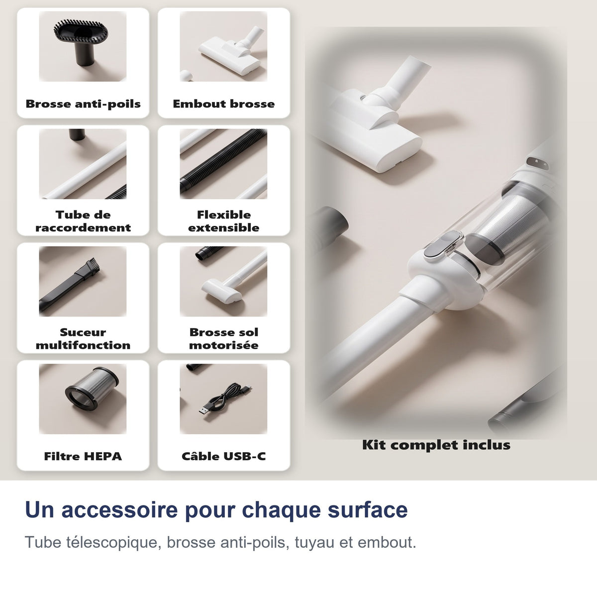 Un accessoire pour chaque surface