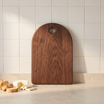 Planche à Découper en Bois de Noyer Massif, Planche Apéro à Poignée