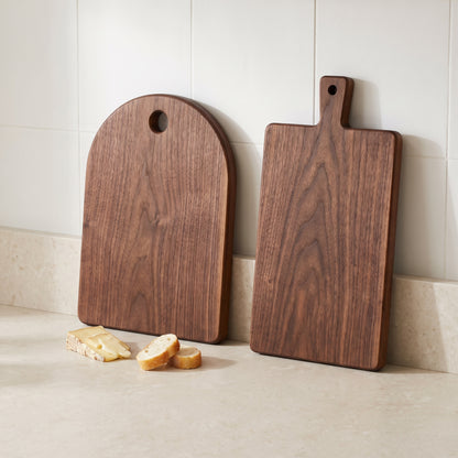 Planche à Découper en Bois de Noyer Massif, Planche Apéro à Poignée
