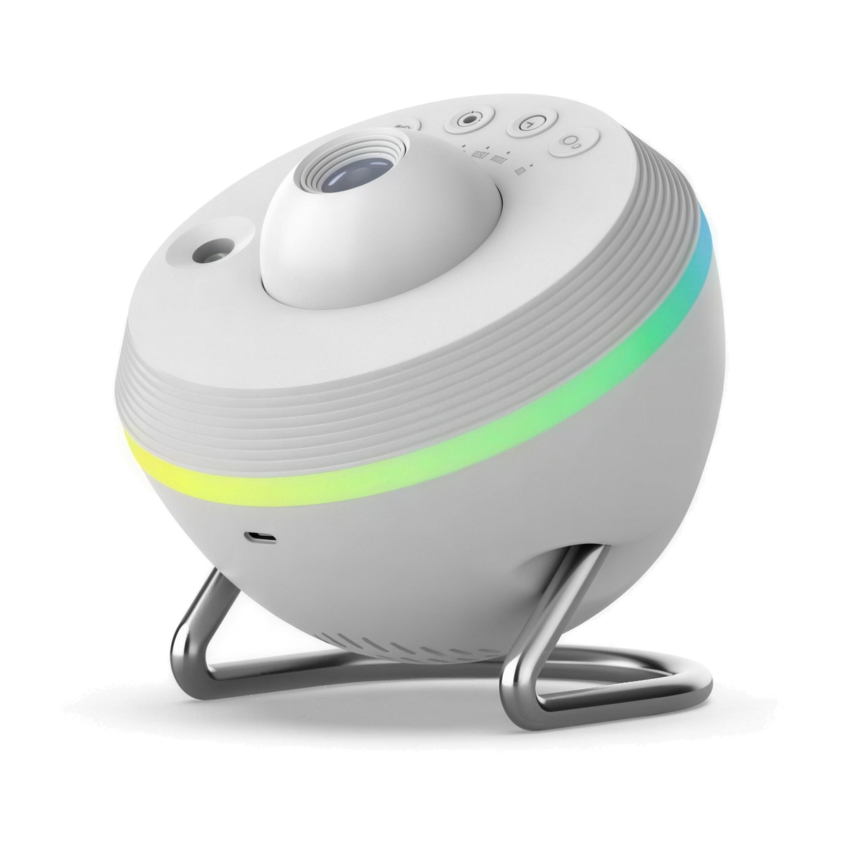 Lampe de projection ciel étoilé galaxie pour plafond avec minuterie, coloris blanc
