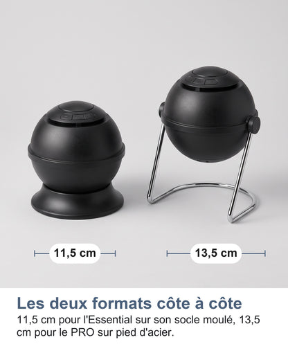 Les deux formats côte à côte, 11,5 cm et 13,5 cm
