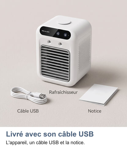 Contenu : le rafraîchisseur, son câble USB et la notice