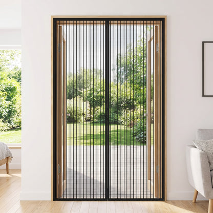 Rideau Anti Mouche Magnétique pour Porte, Moustiquaire Aimantée Sans Perçage 80 x 210 cm