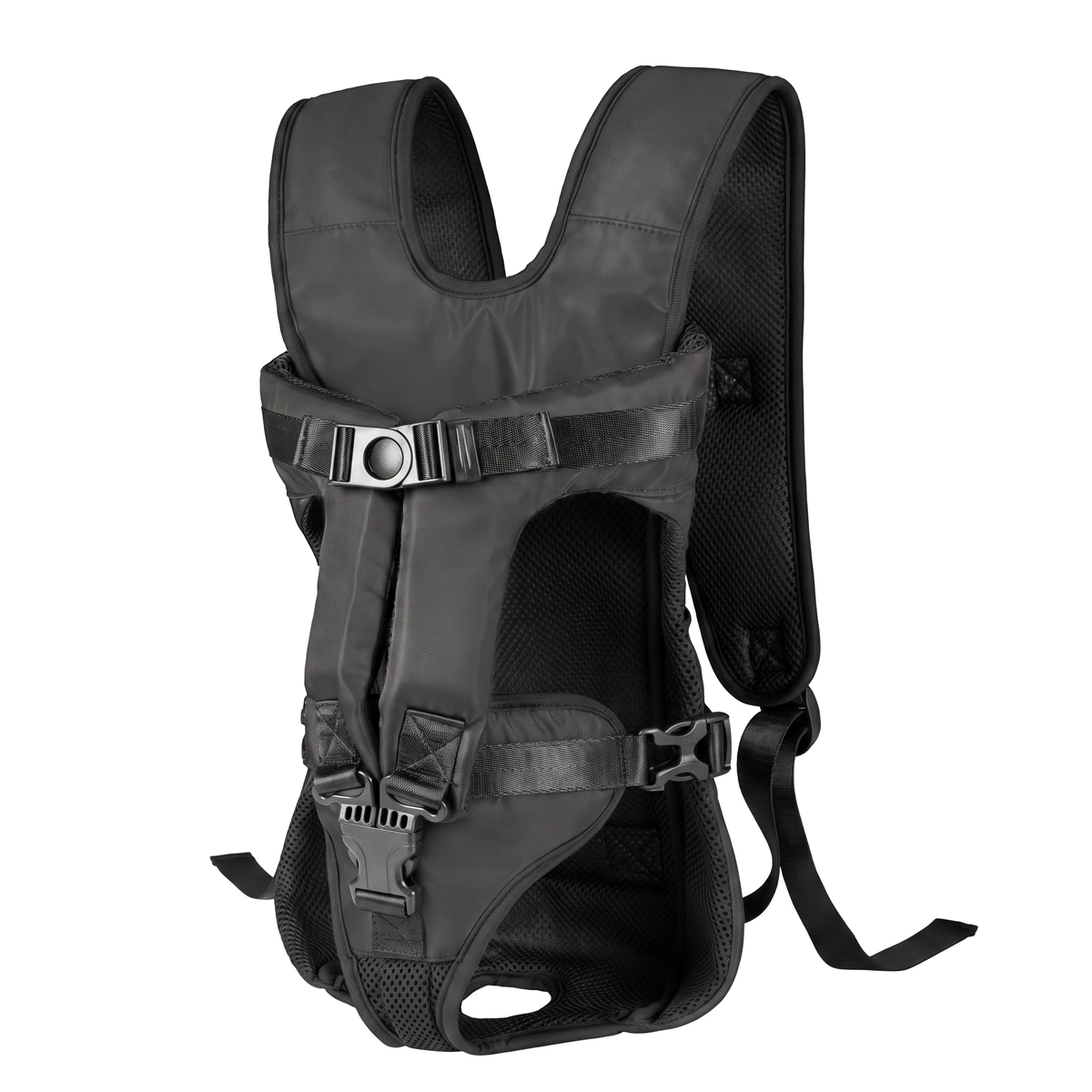 Sac de transport kangourou pour chien, ventral ou sac à dos, 5 tailles, coloris noir