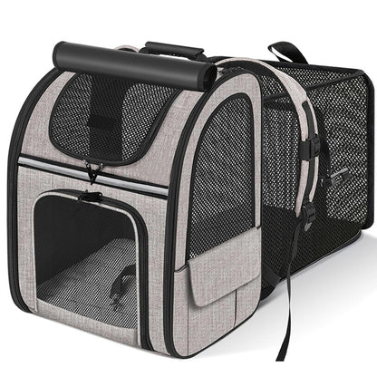 Sac de transport pour animaux, coloris Gris et noir
