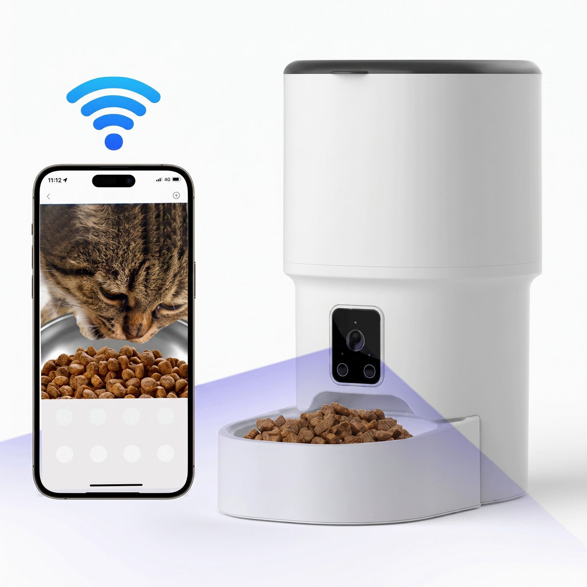 Distributeur de croquettes automatique, version Caméra WiFi