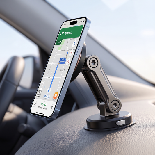 Support voiture magnetique avec charge sans fil 15W