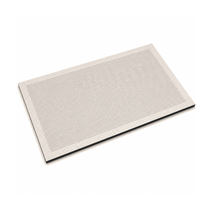 Tapis de bain antidérapant absorbant à séchage rapide, coloris lignes ecru