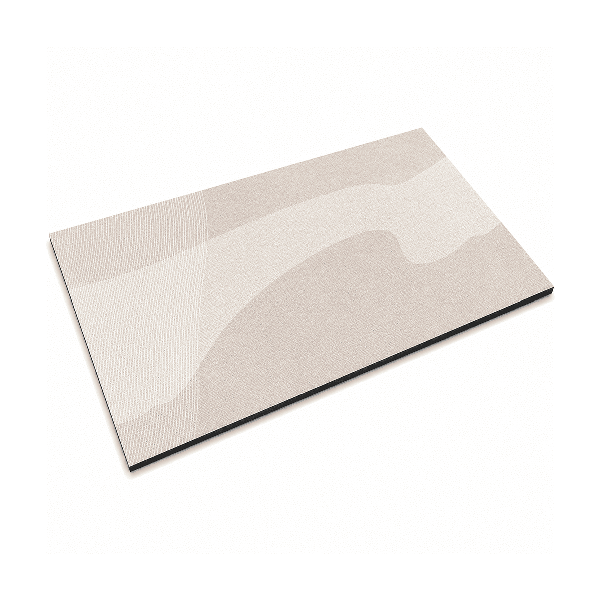 Tapis de bain antidérapant absorbant à séchage rapide, coloris vagues beige