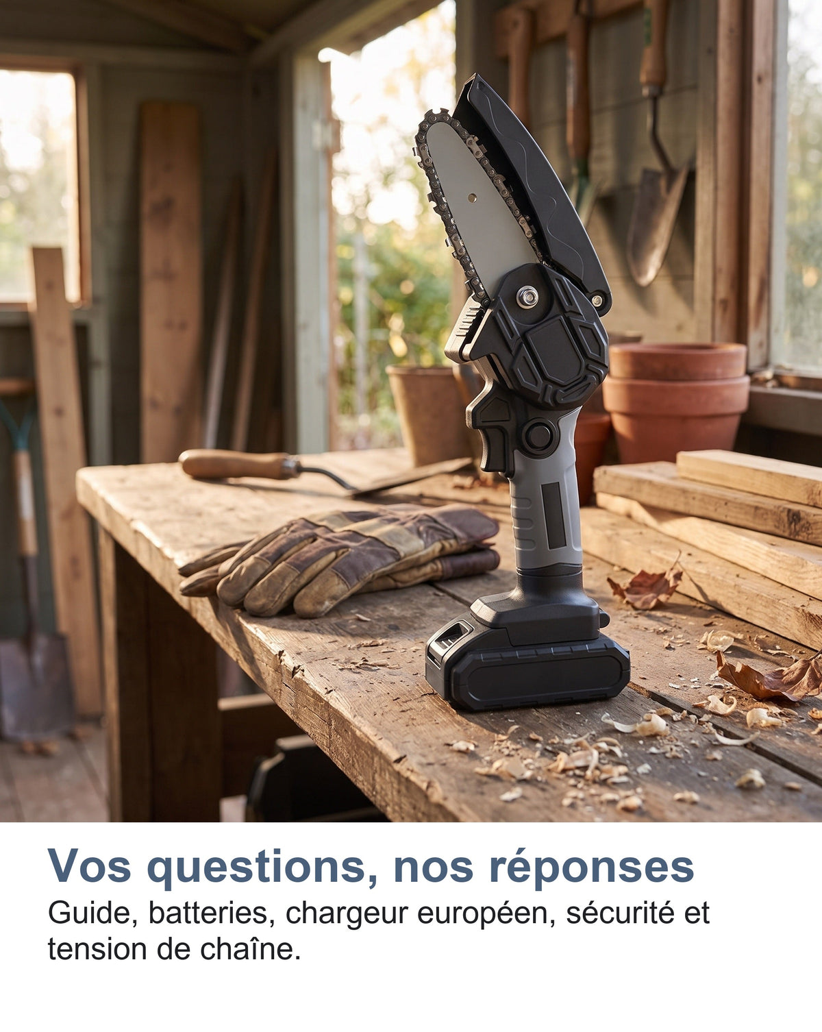 Questions fréquentes sur la mini tronçonneuse sans fil