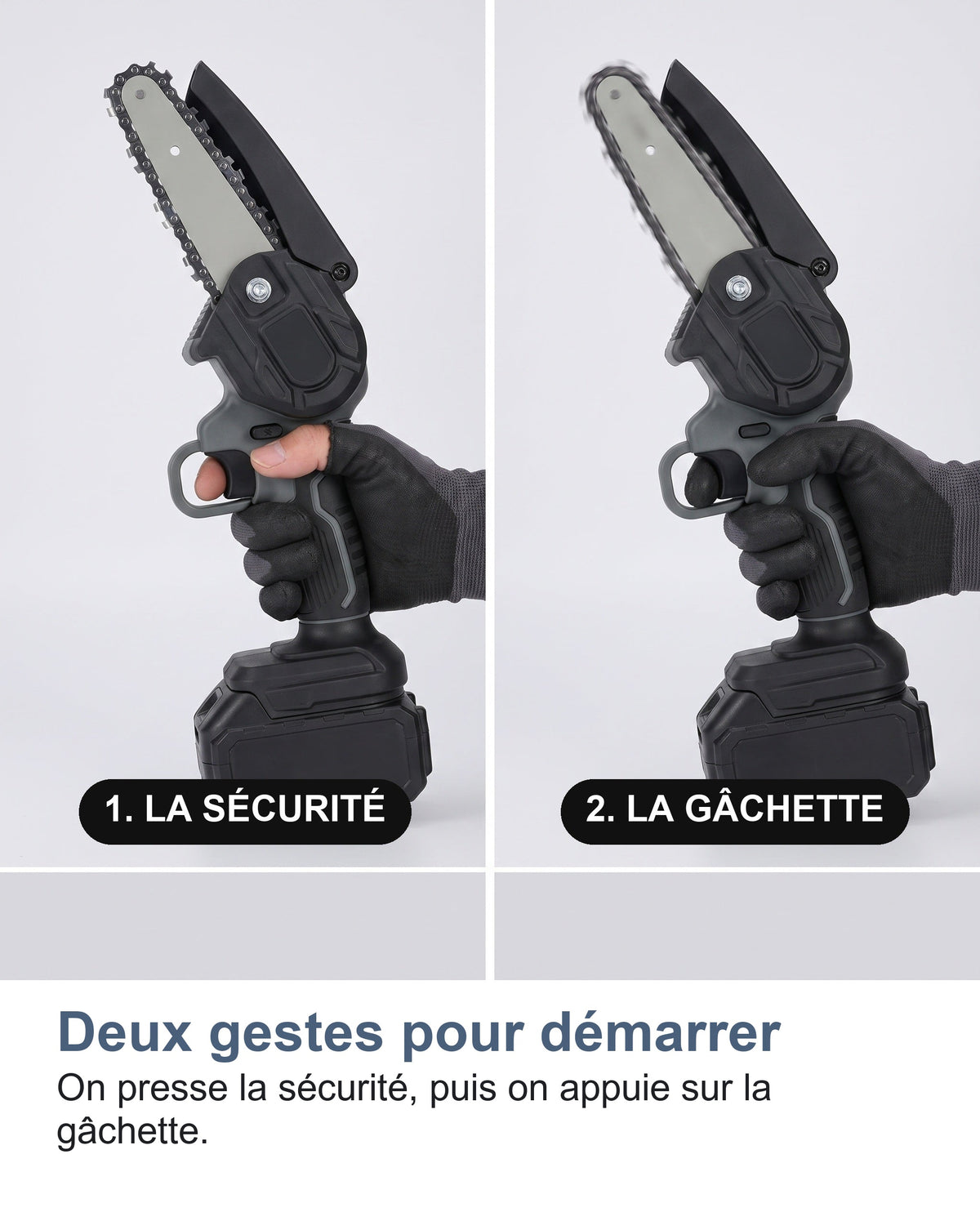 Presser la sécurité puis appuyer sur la gâchette