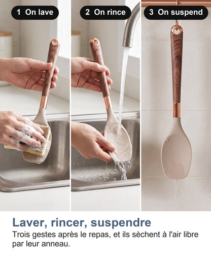 Trois étapes : on lave, on rince, on suspend