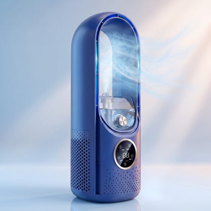 Ventilateur brumisateur sans pales, coloris bleu