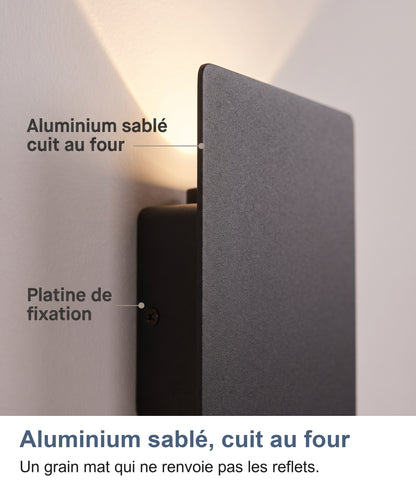 Gros plan de l'aluminium sablé cuit au four et de la platine de fixation