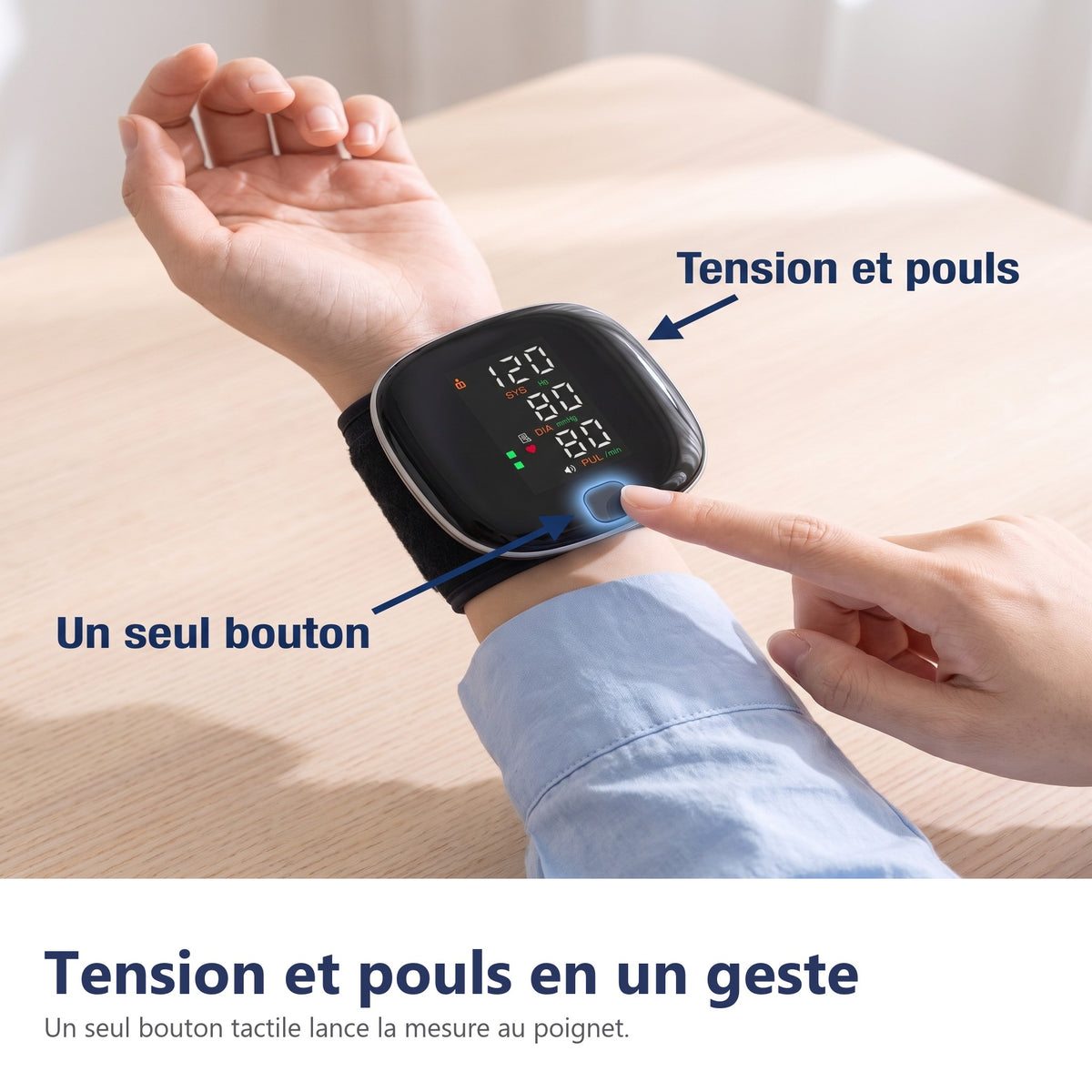 Tension et pouls en un geste