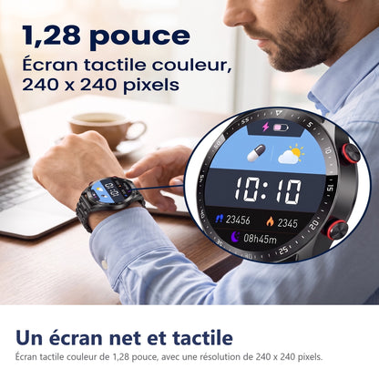 Écran tactile de la montre connectée, 1,28 pouce