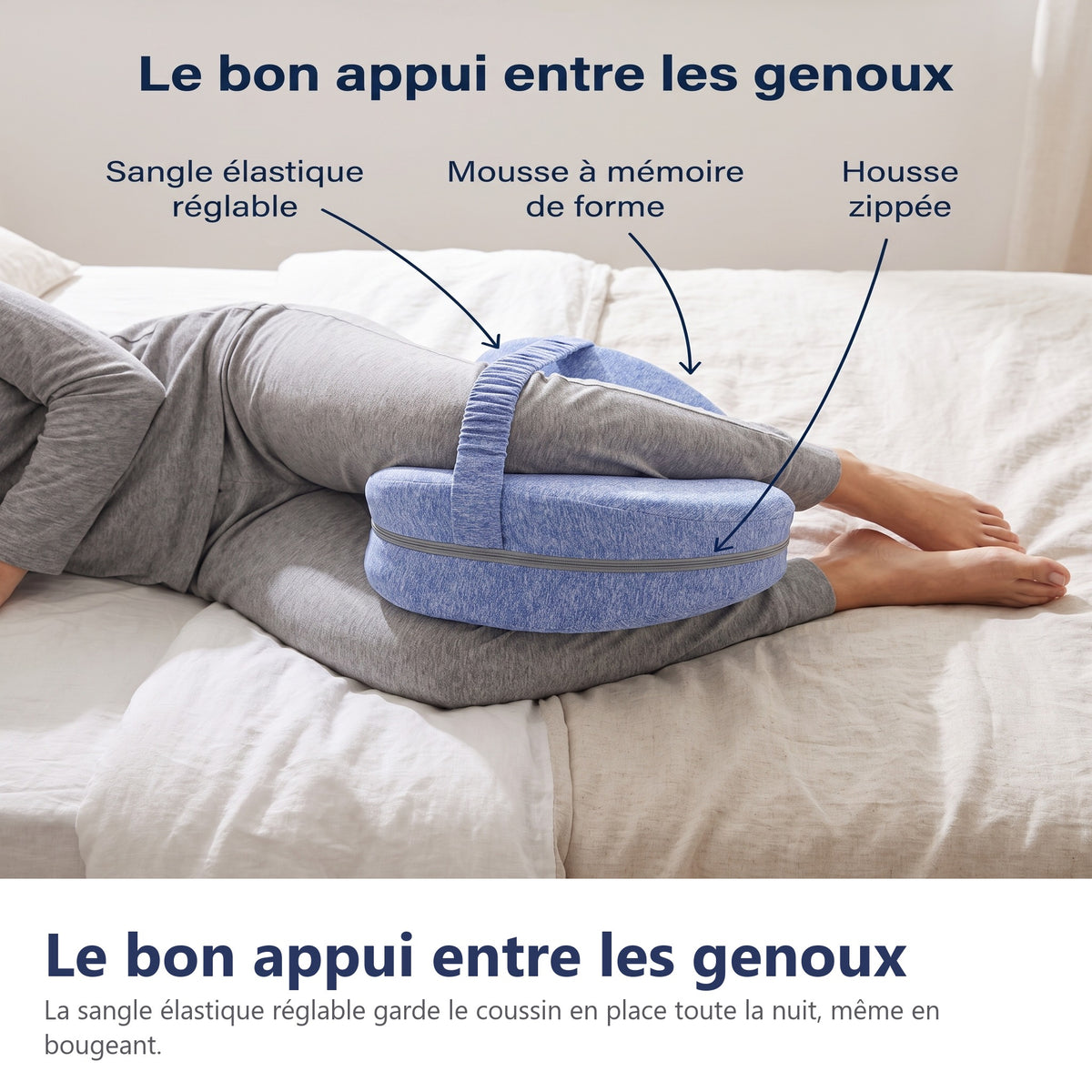 Le bon appui entre les genoux