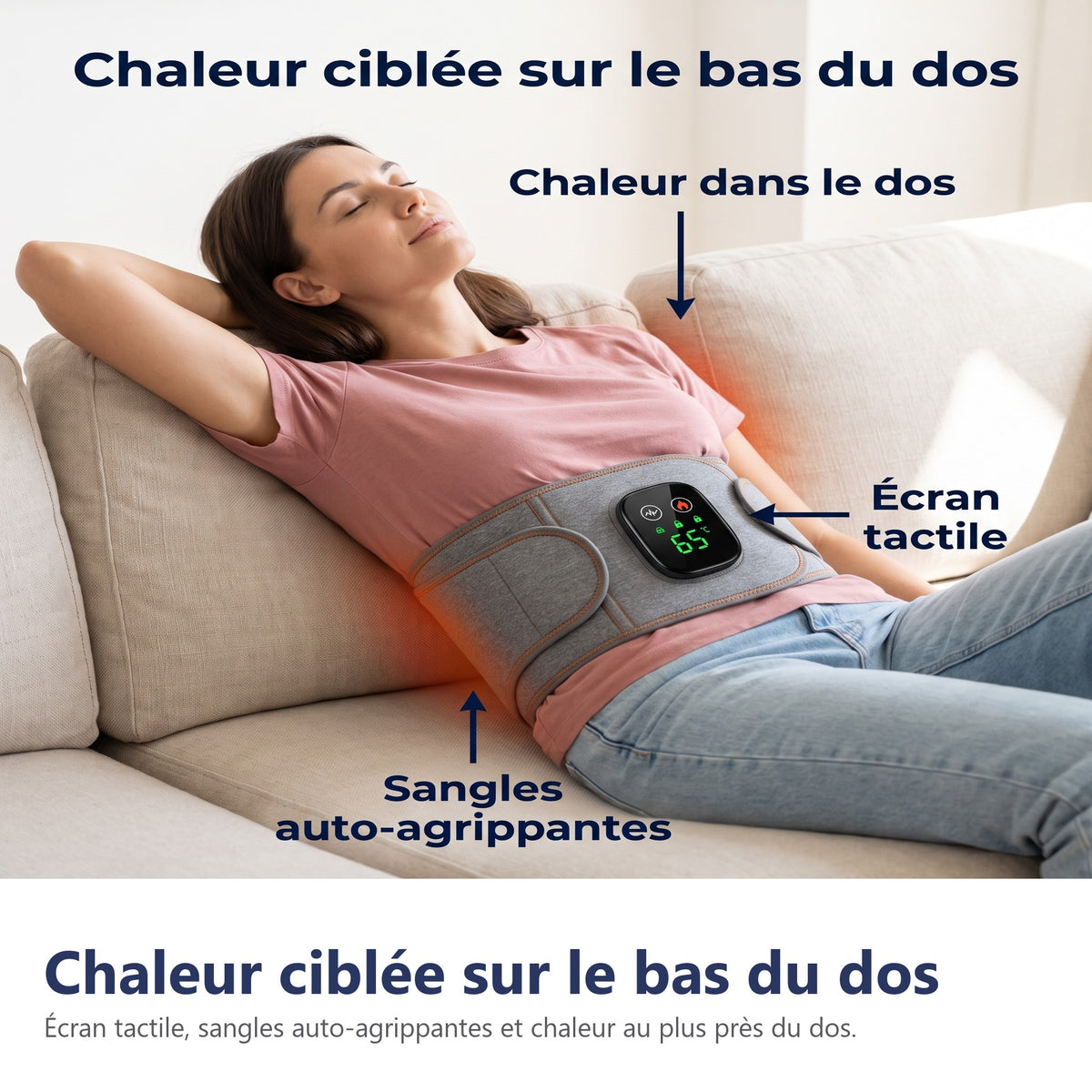 Chaleur ciblée sur le bas du dos
