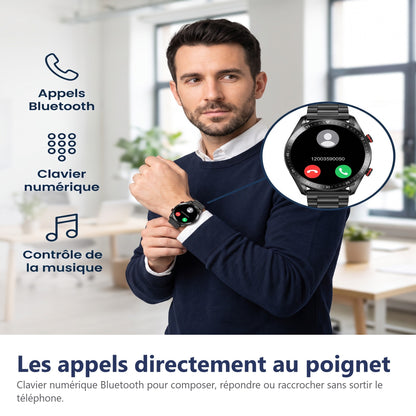 Appel Bluetooth affiché sur la montre connectée
