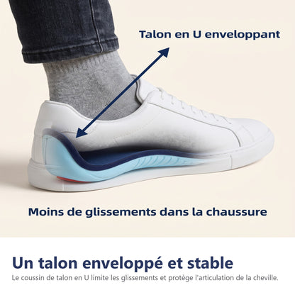 Un talon enveloppé et stable