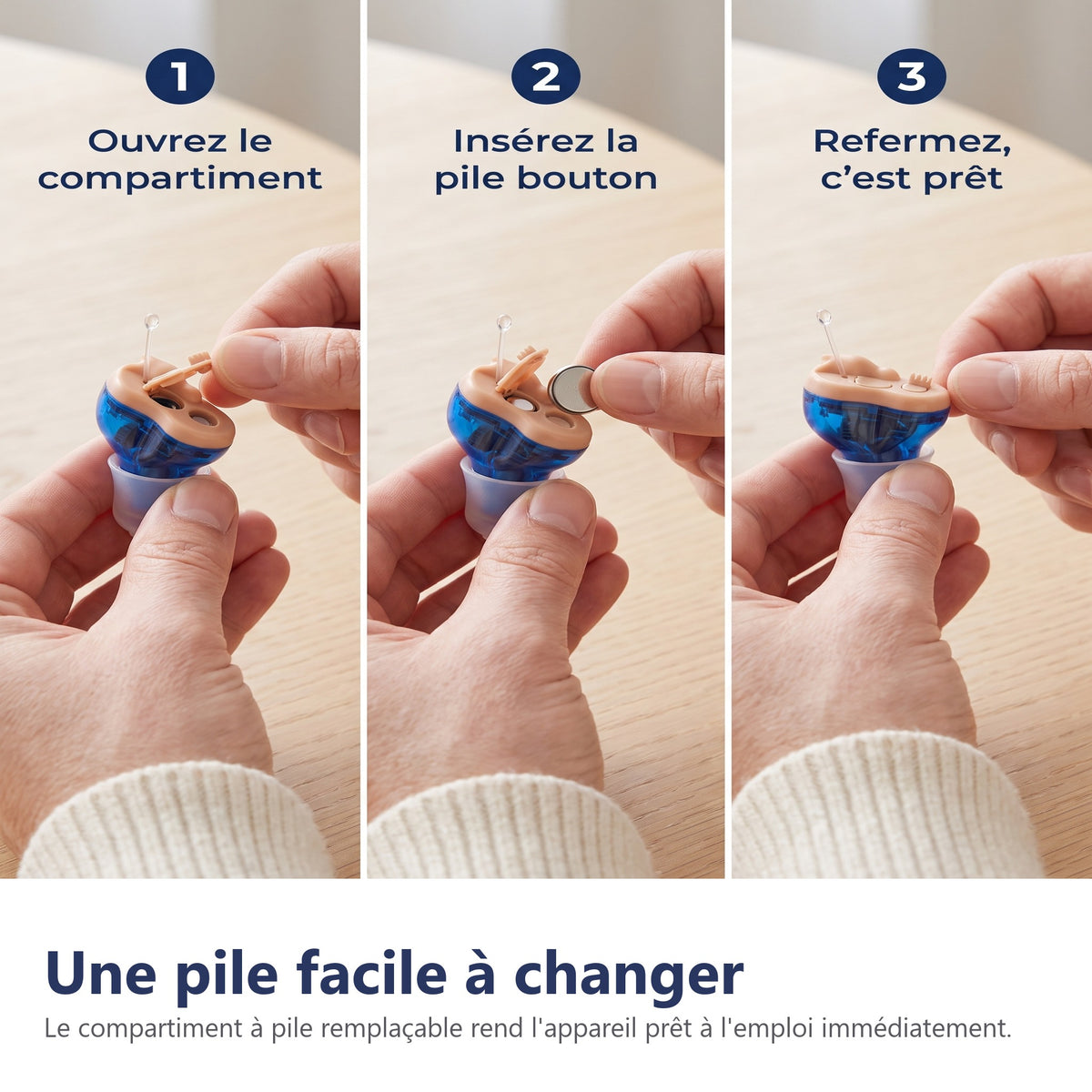 Une pile facile à changer