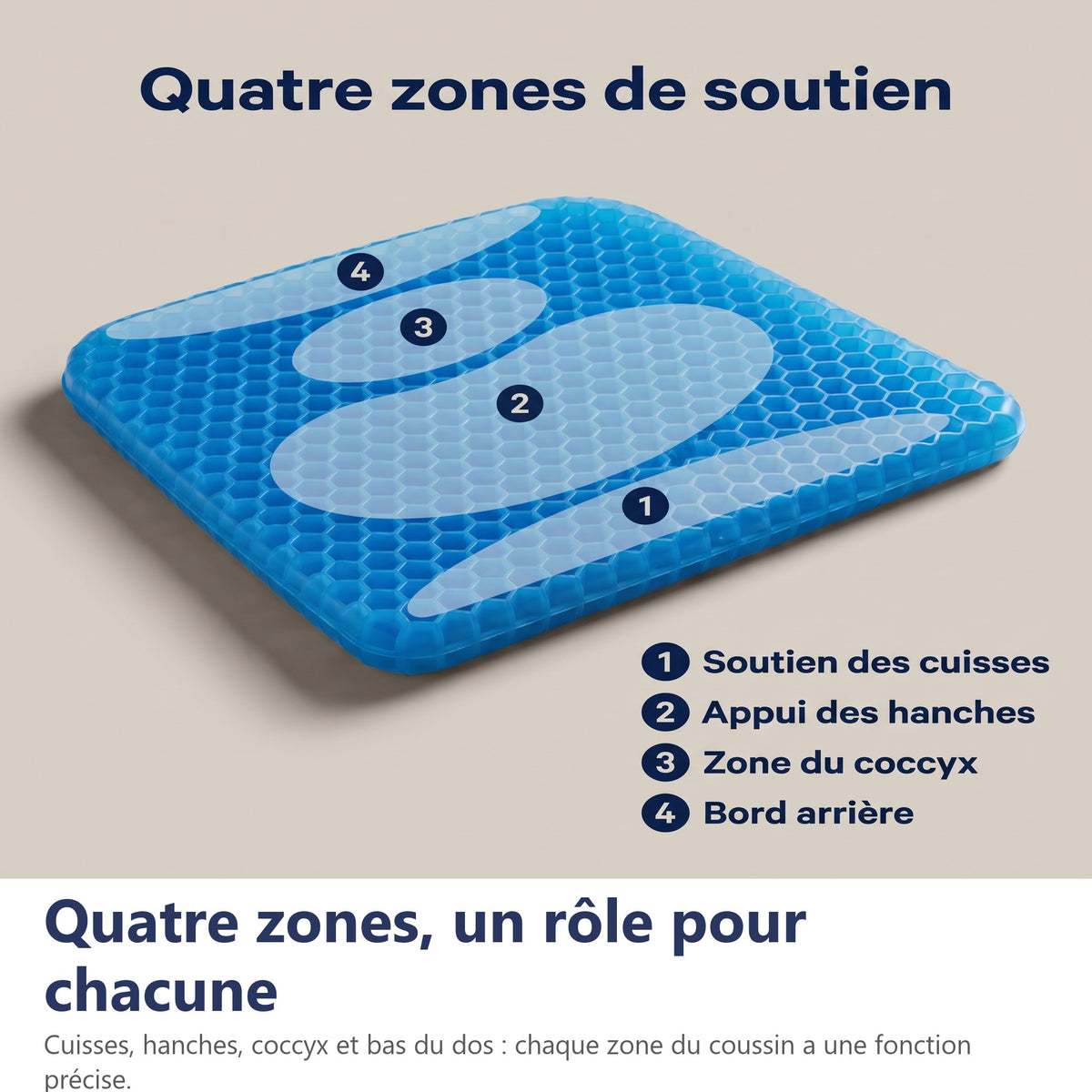 Quatre zones, un rôle pour chacune