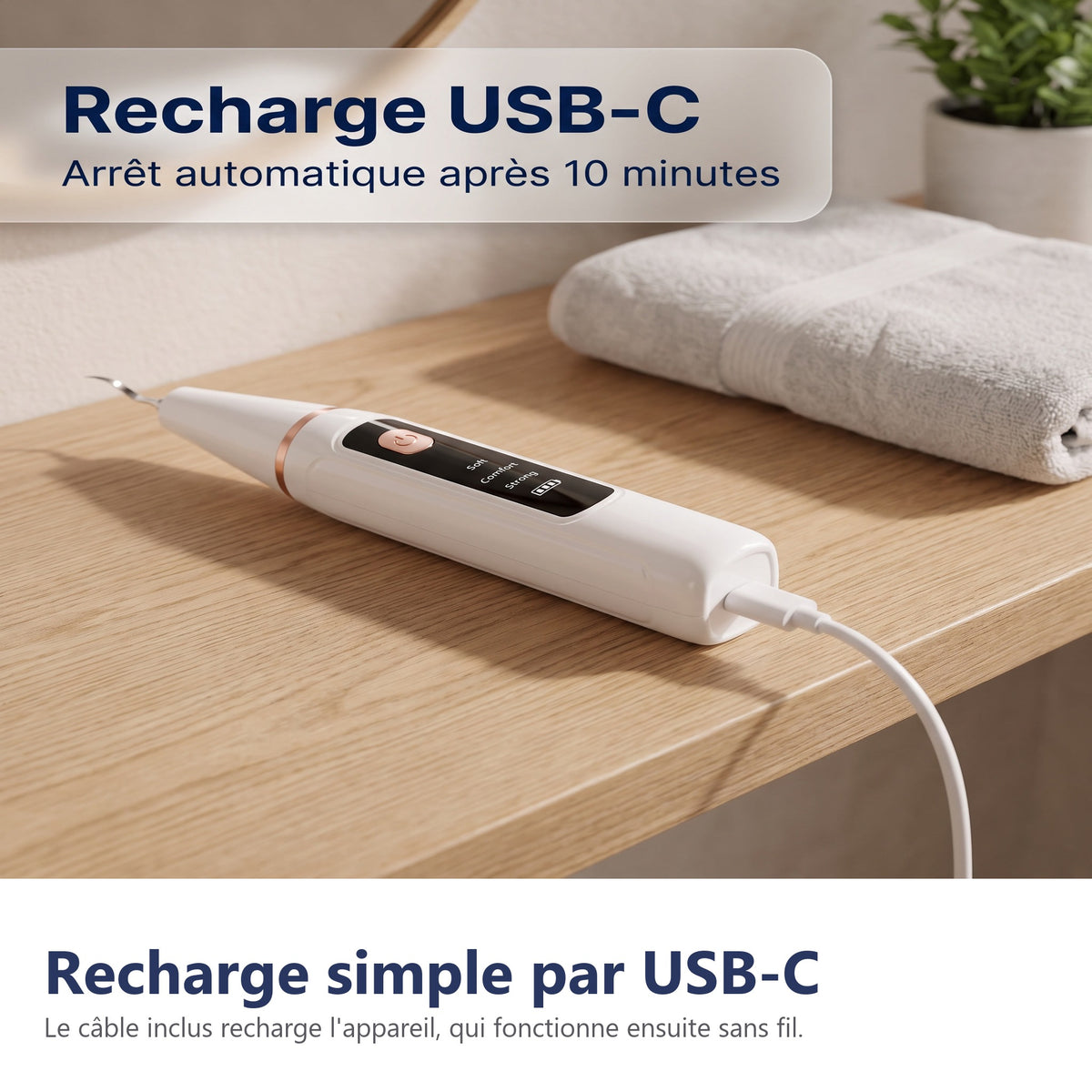 Recharge simple par USB-C