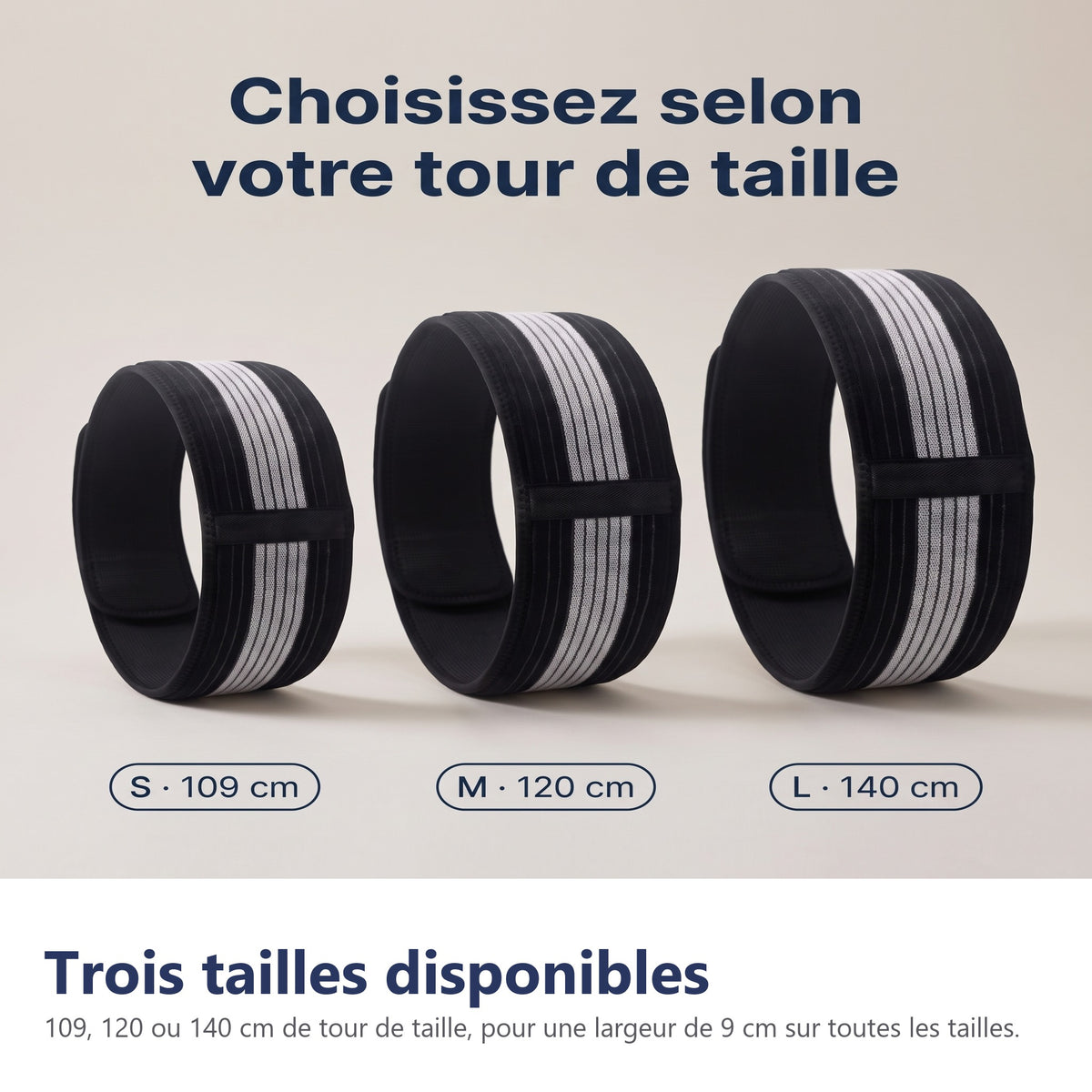 Trois tailles disponibles