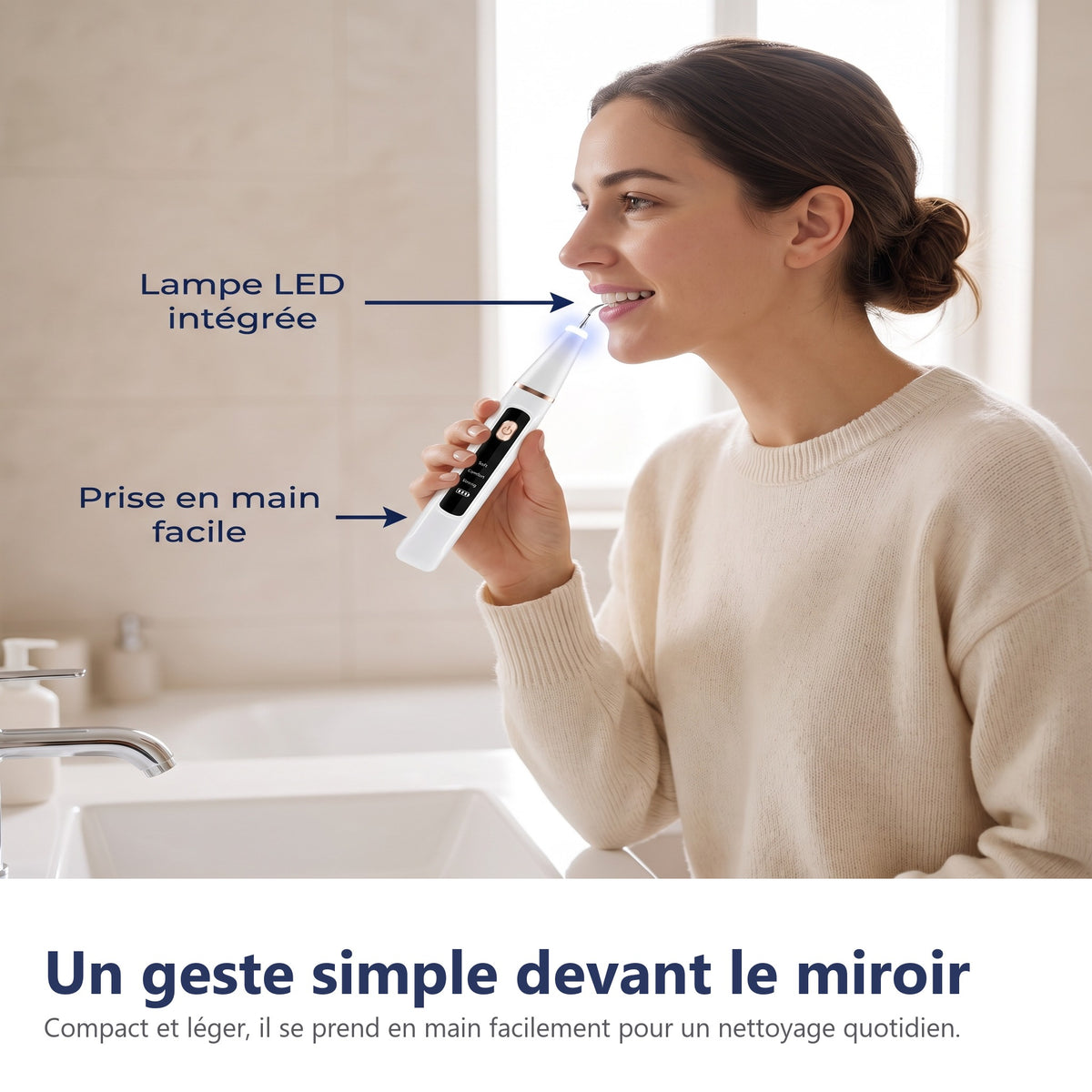 Un geste simple devant le miroir