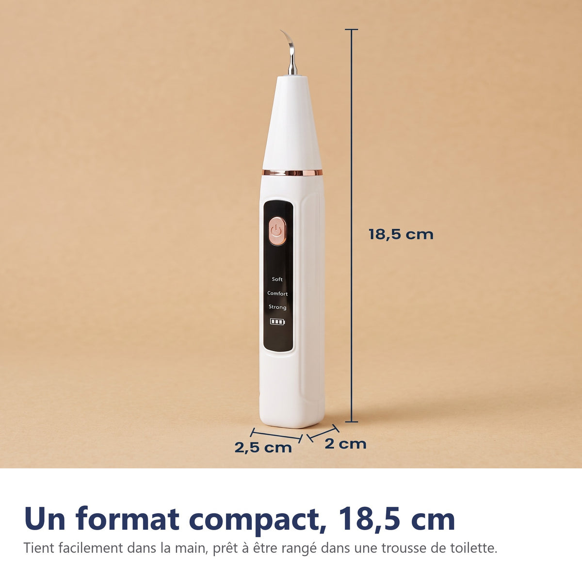 Un format compact, 18,5 cm