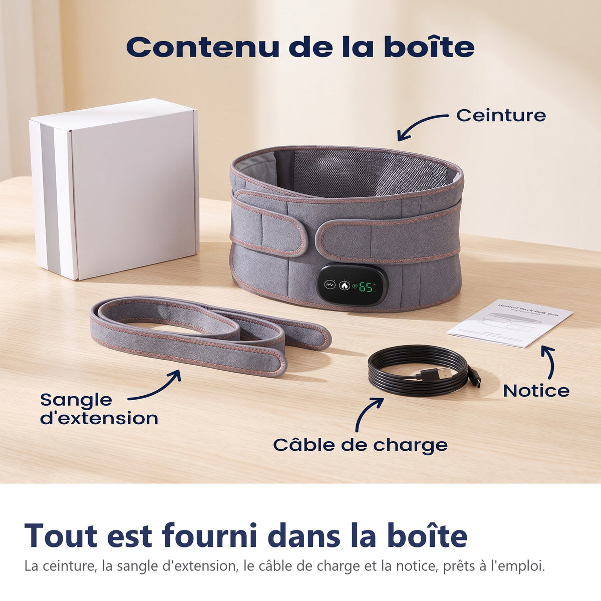Tout est fourni dans la boîte